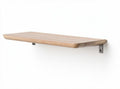 Półka ścienna z drewna w kolorze naturalnym 80 x 25 x 2cm z metalowymi wspornikami