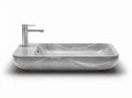 Umywalka ceramiczna z marmurowym wzorem 50 x 30 x 10 cm do łazienki